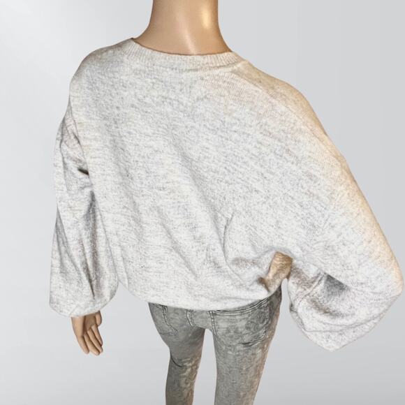 ASOS Design Cream / Tan Knit Puff Sleeve Sweater - Picture 3 of 3